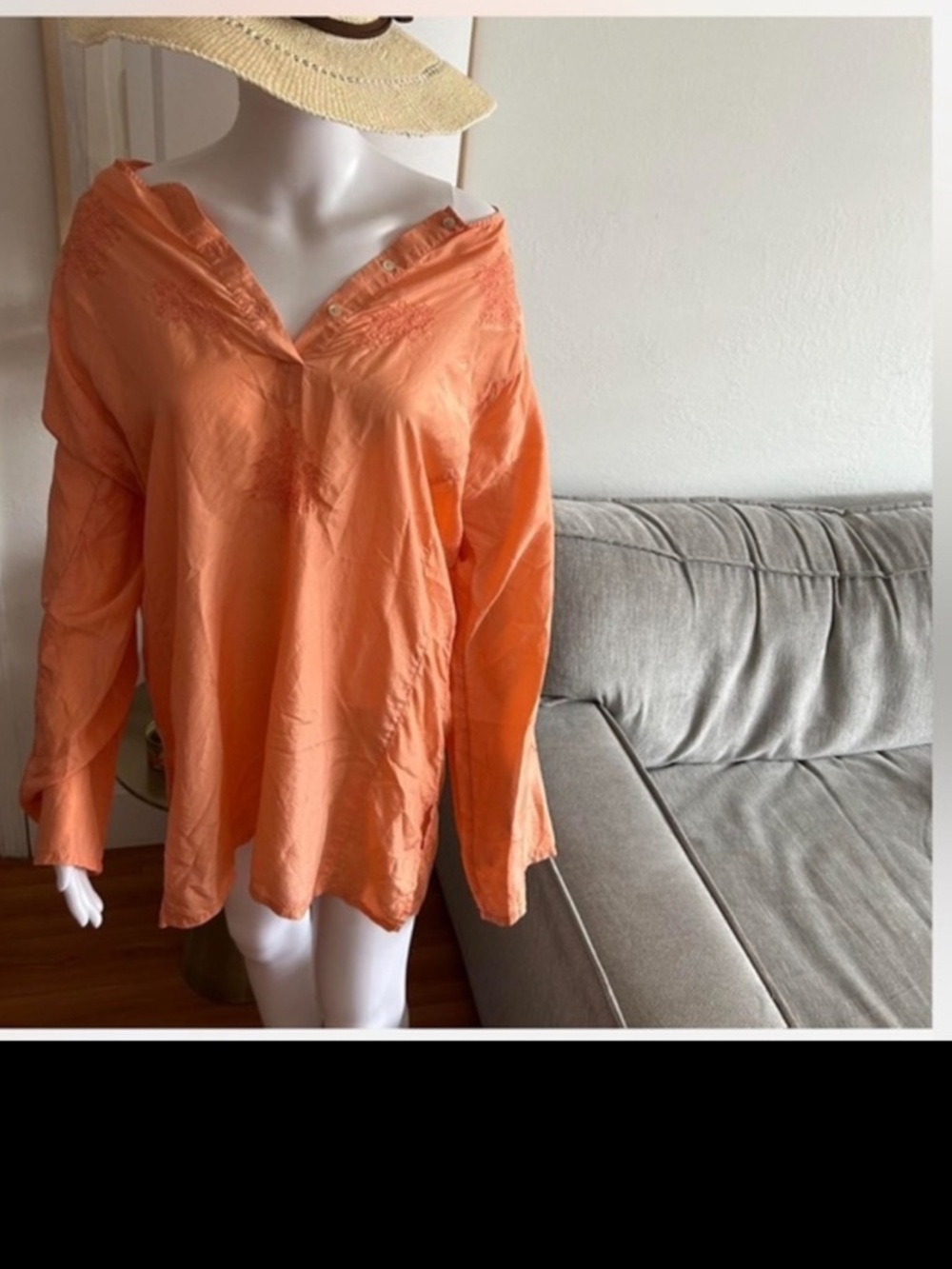 Victoria’s Secret Silk Embroidery Boho  Tunic  Size M. Cover Up Beach Summer